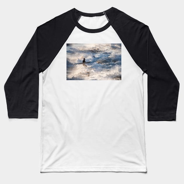 Into the Wild Surf, Sunshine Coast Baseball T-Shirt by AndrewGoodall